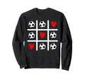 Valentine Soccer Love Heart Sweatshirt - Fun Novelty Design for Adults