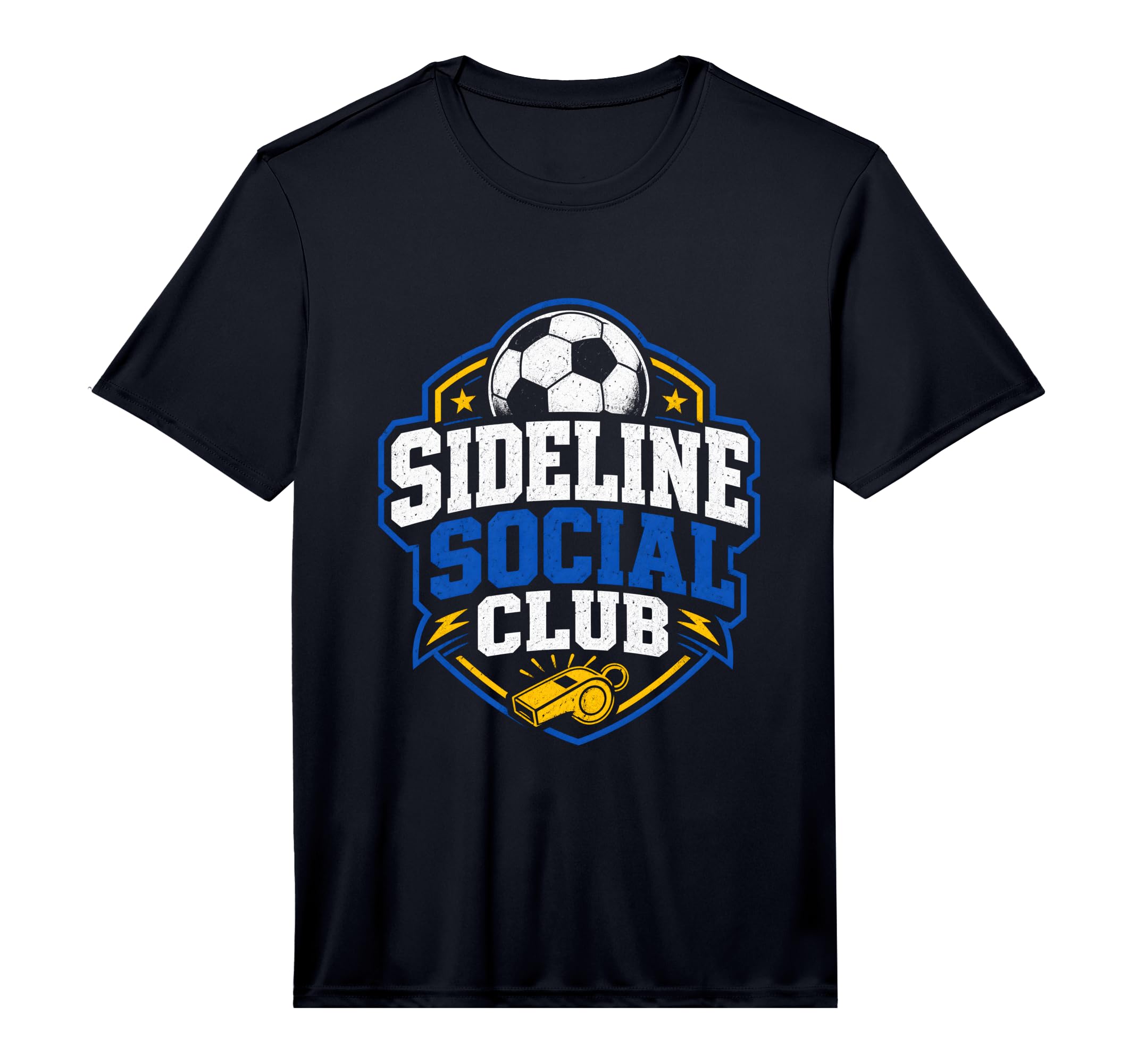 Mens Sideline Social Club Soccer Team T-Shirt - Novelty Apparel for Adults