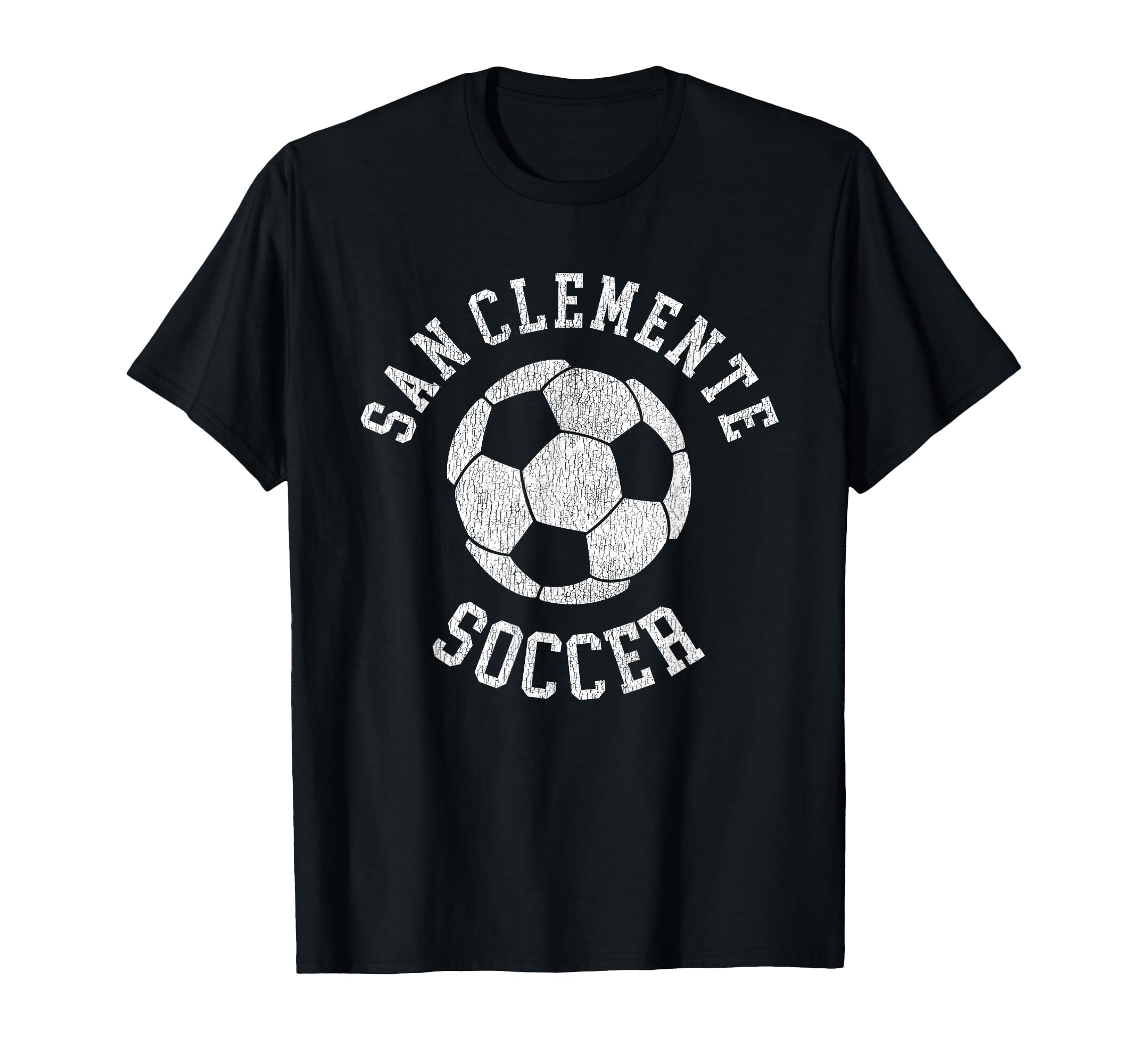 San Clemente Soccer Distressed 90S T-Shirt - Fun Novelty Design Unisex