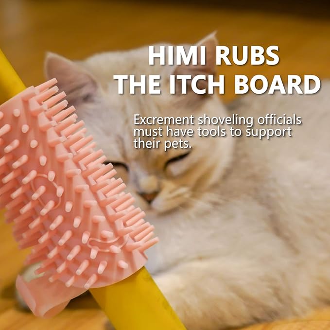 ABCOOL Cat Pet Self Grooming Comb Brush - Multi Functional Catnip Flavor Corner Massage Glove Tool for Kitten Puppy Relaxing, Extra Soft Silicone Pins Handy Hair Shedding Trimming
