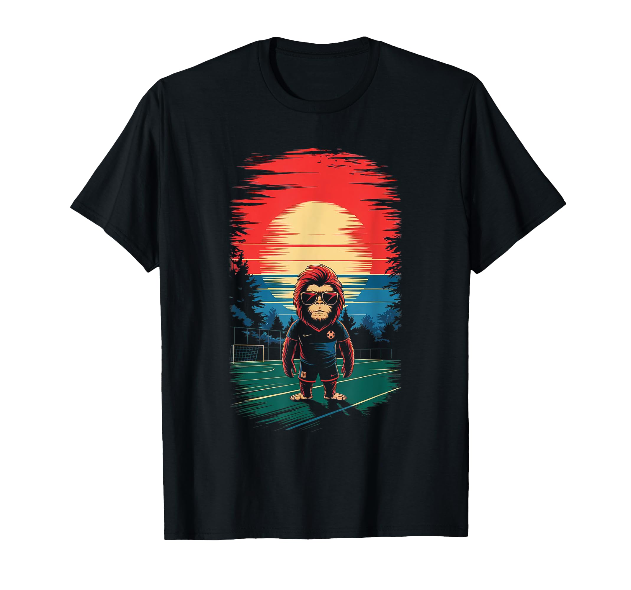 Funny Bigfoot Soccer Football T-Shirt - Custom Art Print Unisex