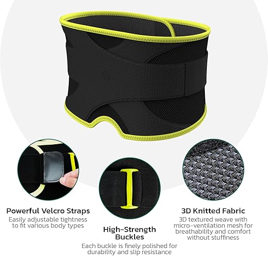 Back Brace for Lower Back Pain Relief, 8X Powerful Support System,Lumbar Support Belt for Men & Women Ergonomic 3D Design with Adjustable Strap for Fitness Running Home Pilates Hot Pink M