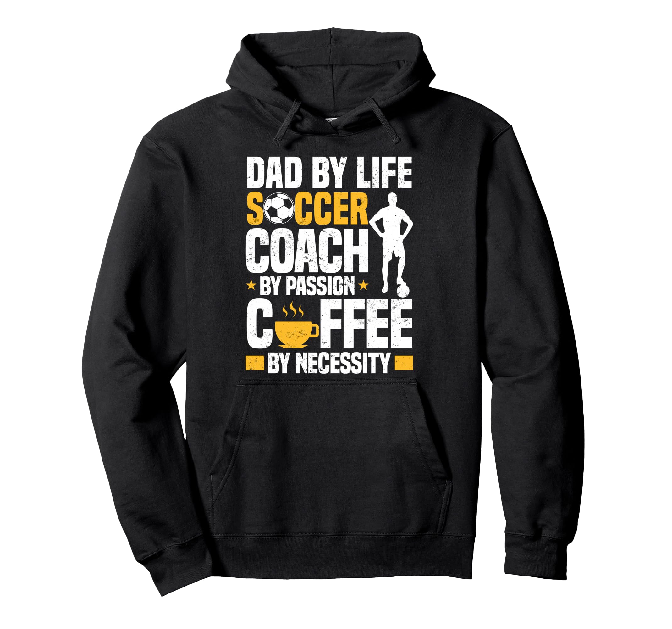 Dad Soccer Coach Coffee Lover Hoodie - Custom Art Print Men Women