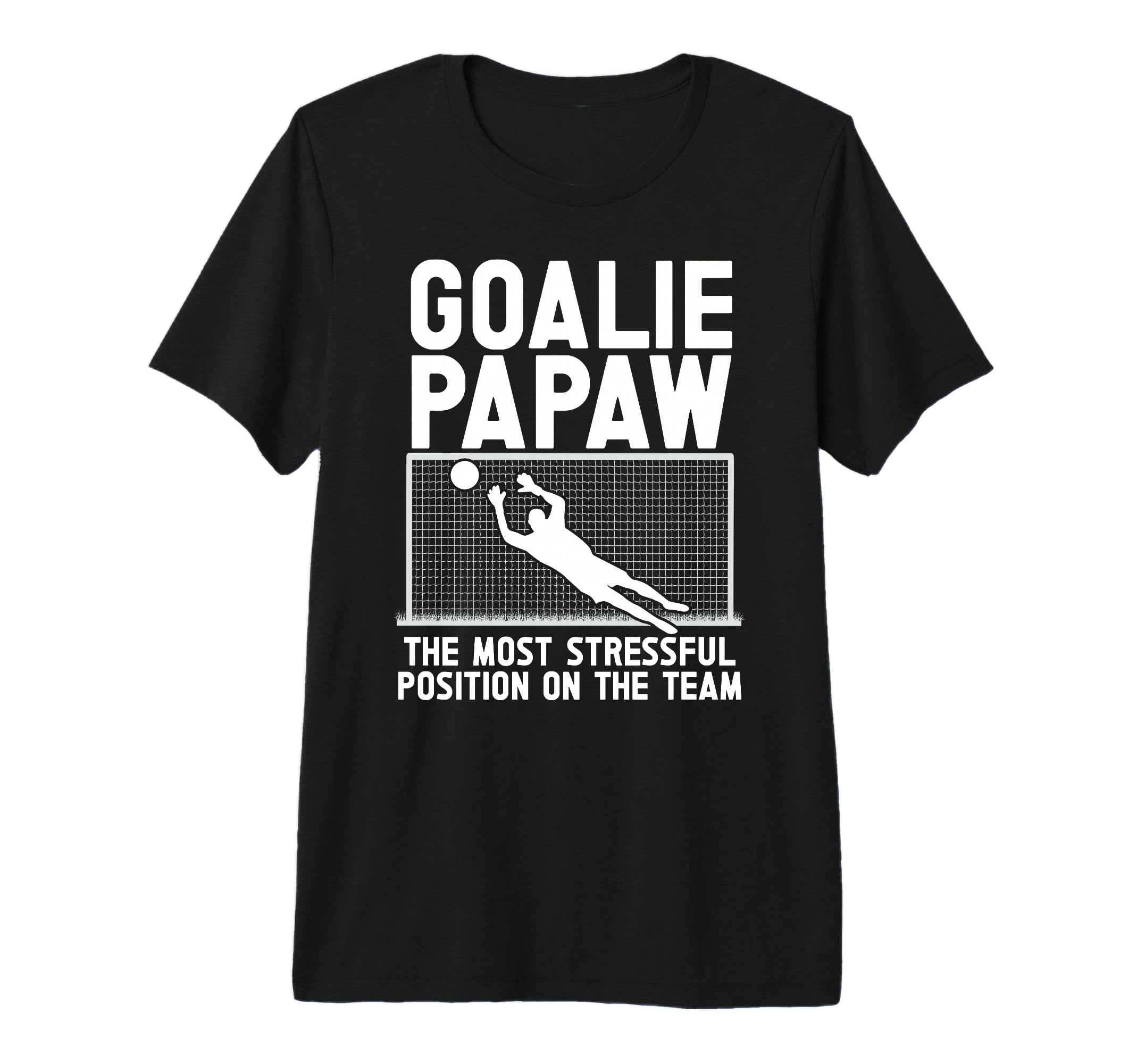 Mens Soccer Goalie Papaw Funny Papaw T-Shirt - Graphic Print for Adults