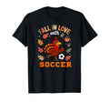 Fall Love Thanksgiving Turkey Soccer T-Shirt - Fun Novelty Design Unisex