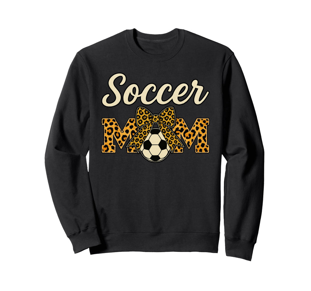 Soccer Mother Leopard Coquette Sweatshirt - Fun Novelty Design for Adults