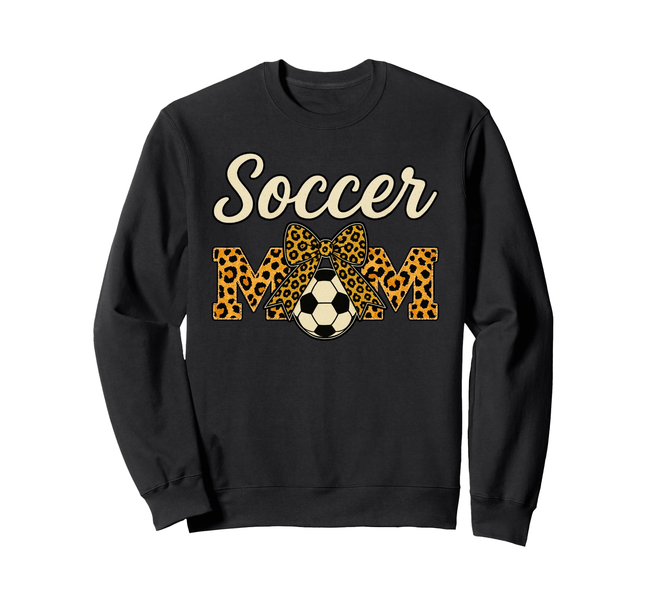 Soccer Mother Leopard Coquette Sweatshirt - Fun Novelty Design for Adults