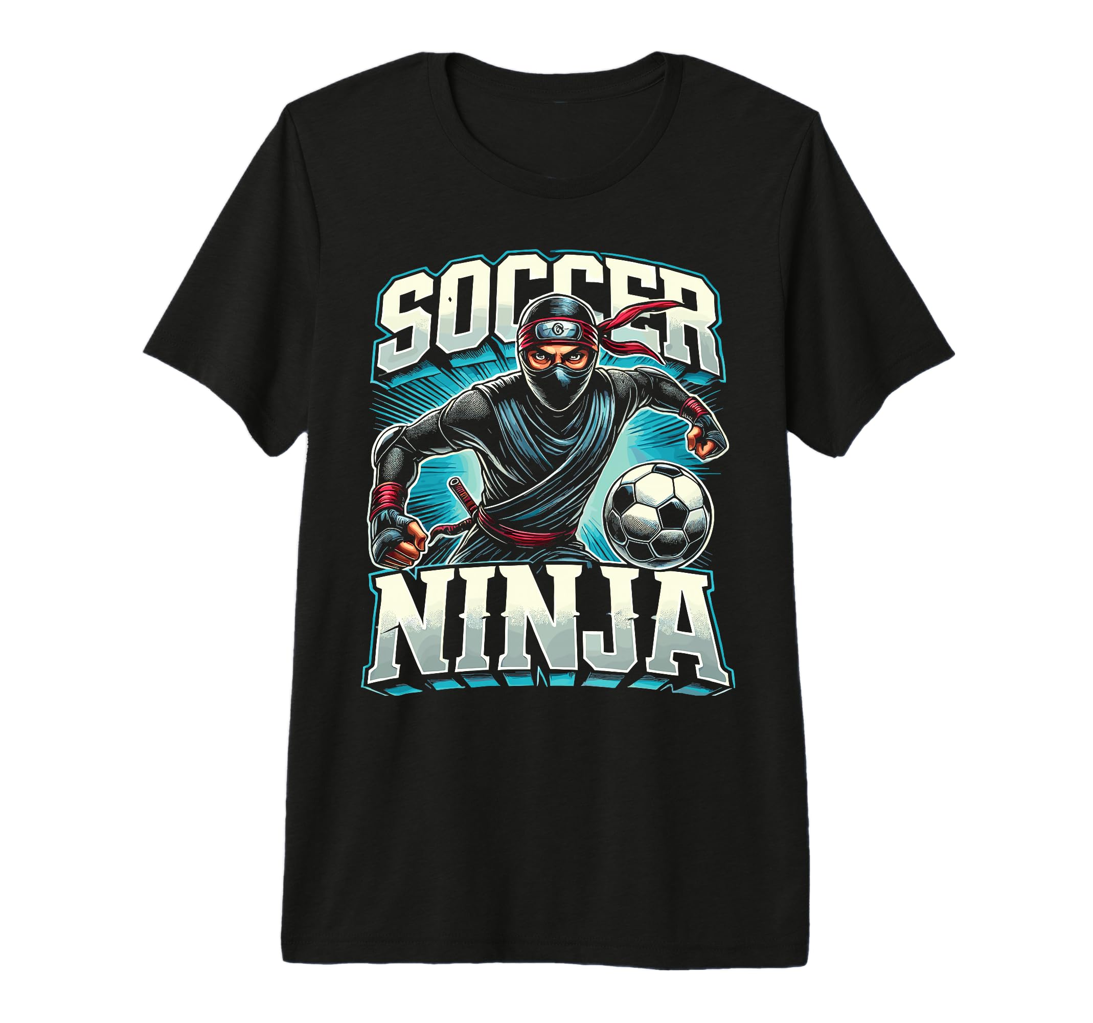 Soccer Ninja Tri Blend T-Shirt - Unique Graphic for Adults