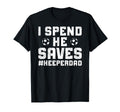 I Spend He Saves Soccer Keeper Dad T-Shirt - Unique Graphic for Adults