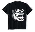 10Th Birthday Soccer 2016 Kick Silhouette T-Shirt - Custom Art Print Unisex
