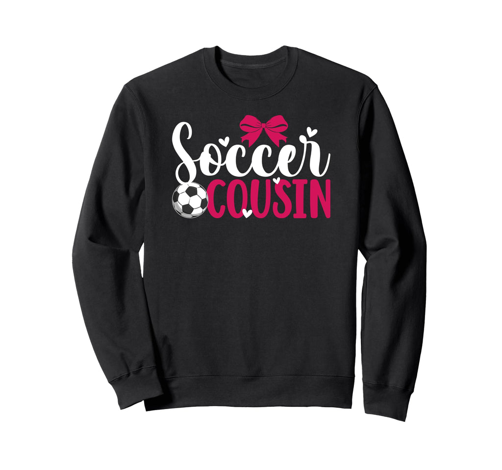 Soccer Cousin Soccer Player Sweatshirt - Minimalist Print for Adults