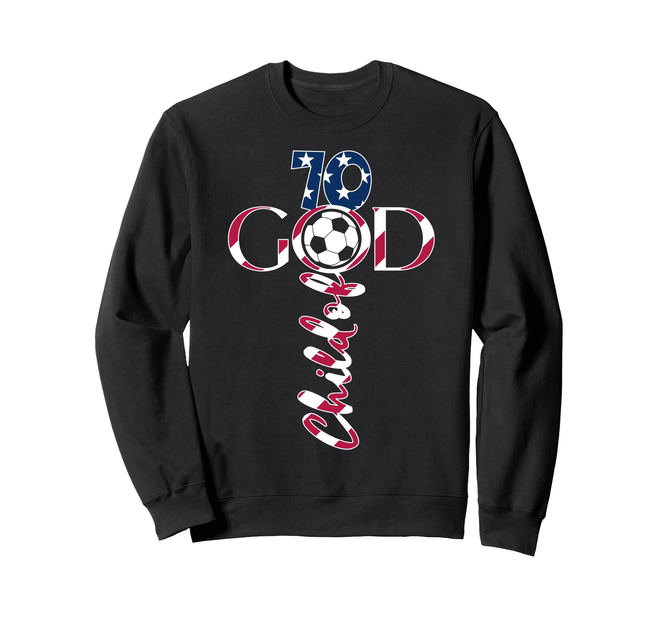 Jesus 70 Years Child God Soccer Sweatshirt - Novelty Apparel Men Women