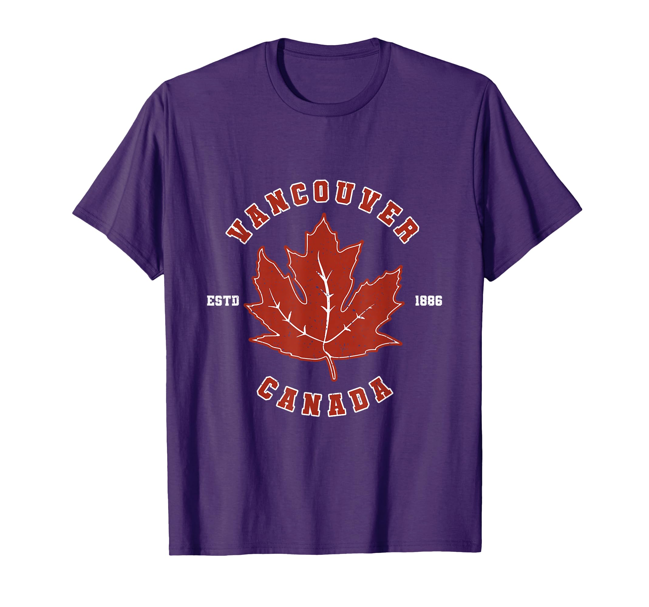 Canadian Maple Leaf Vancouver Canada T-Shirt - Fun Novelty Design Unisex