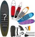Inflatable Stand Up Paddle Board with SUP Accessories & Backpack. Paddle Boards for Adults. Non-Slip Deck, Wide Stance, Bottom Fin, Double Action Pump.