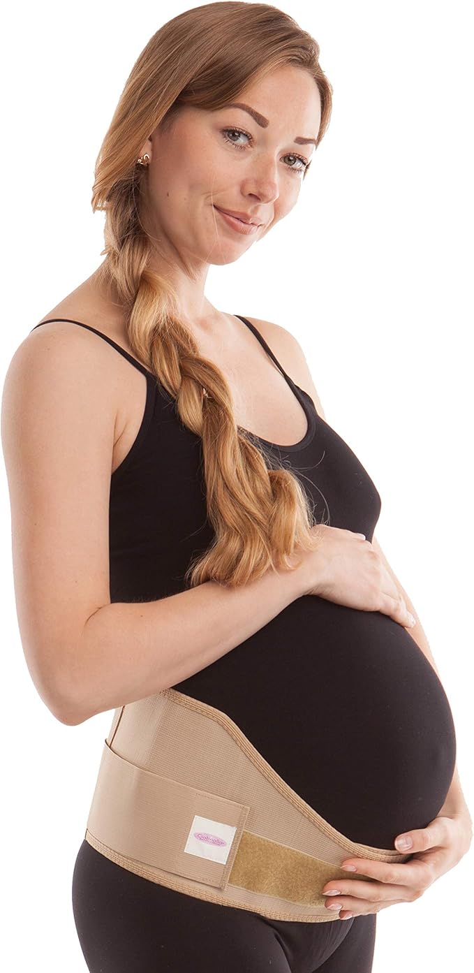 Gabrialla Made in USA Pregnancy Belly Band, Soft & Breathable Maternity Belly Band – Pregnancy Belt for Back, Pelvic & Waist