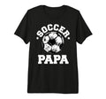 Mens Soccer Papa Soccer Ball Distressed T-Shirt - Trendy Graphic Unisex