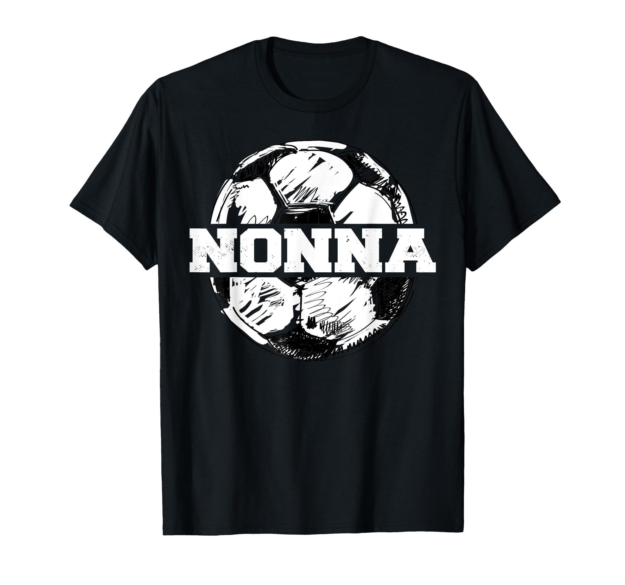 Soccer Nonna Soccer Ball Split Funny T-Shirt - Custom Art Print Unisex
