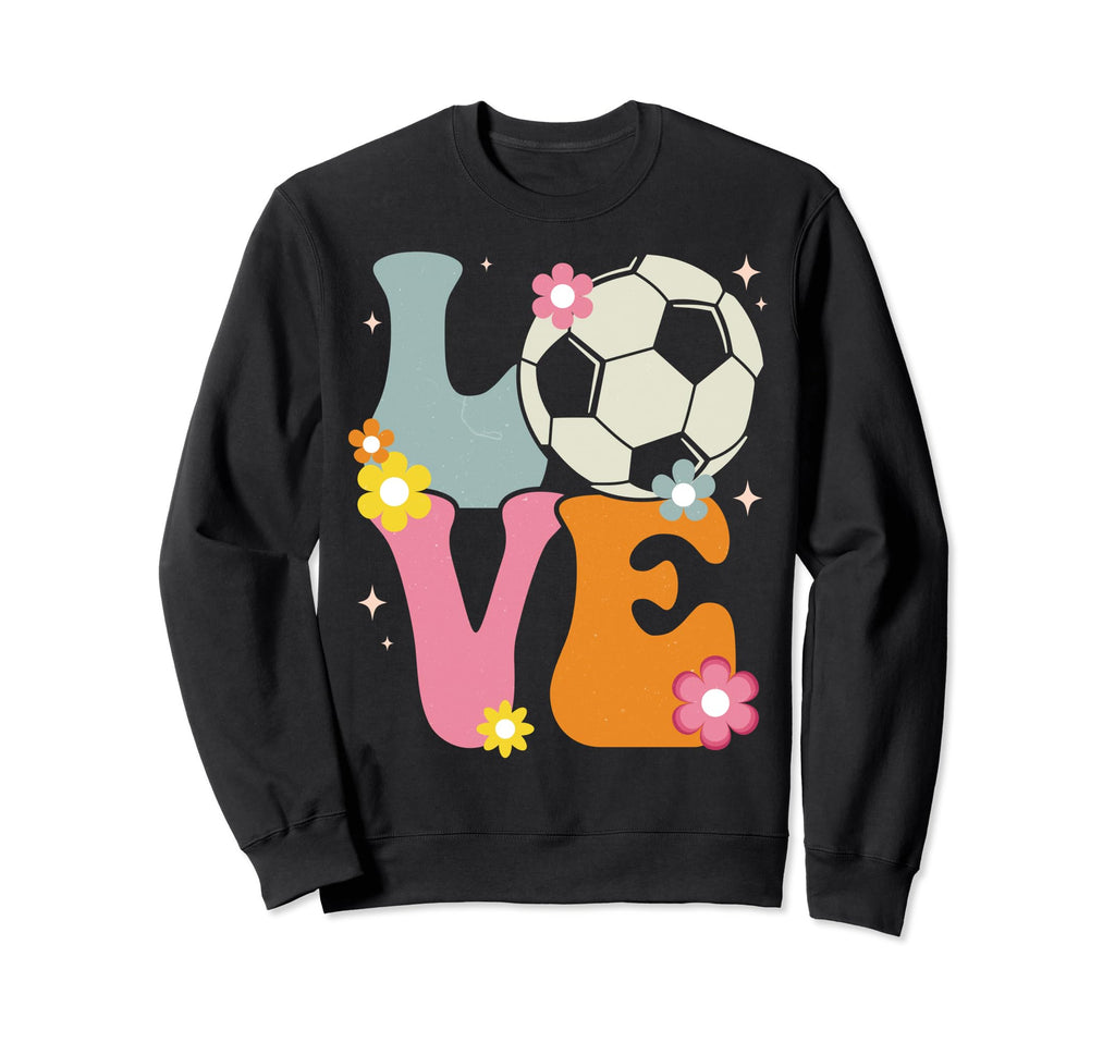 Soccer Love Groovy Soccer Lover Sweatshirt - Fun Novelty Design for Adults