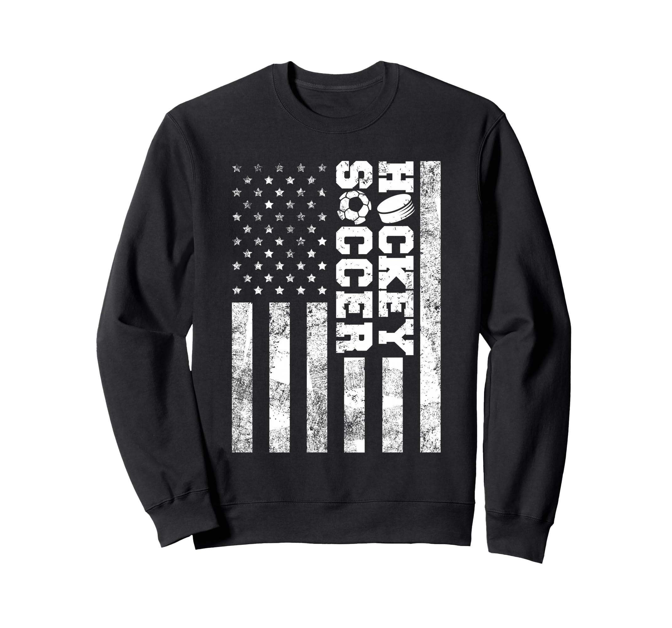 American Distressed Flag Funny Sweatshirt - Custom Art Print Men Women