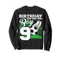 9Th Birthday Soccer Birthday Party 9 Sweatshirt - Graphic Print Unisex