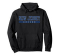New Jersey Soccer Blue Text Hoodie - Fun Novelty Design for Adults