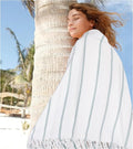 Large Cotton Beach Towel Swim Pool Turkish Bath Blanket Sand Cruise Essentials Cloud Surf Gear Hot Tub Spa Accessories Travel Must Haves Summer Vacation Gadget Hawaii Trip Necessities