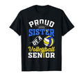 Proud Sister Volleyball Senior Class T-Shirt - Fun Novelty Design Unisex