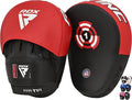 RDX Boxing Pads Focus Mitts, Maya Hide Leather Curved Hook and Jab Target Hand Pads, Great for MMA, Kickboxing, Martial Arts, Muay Thai, Karate Training, Padded Punching, Coaching Strike Shield