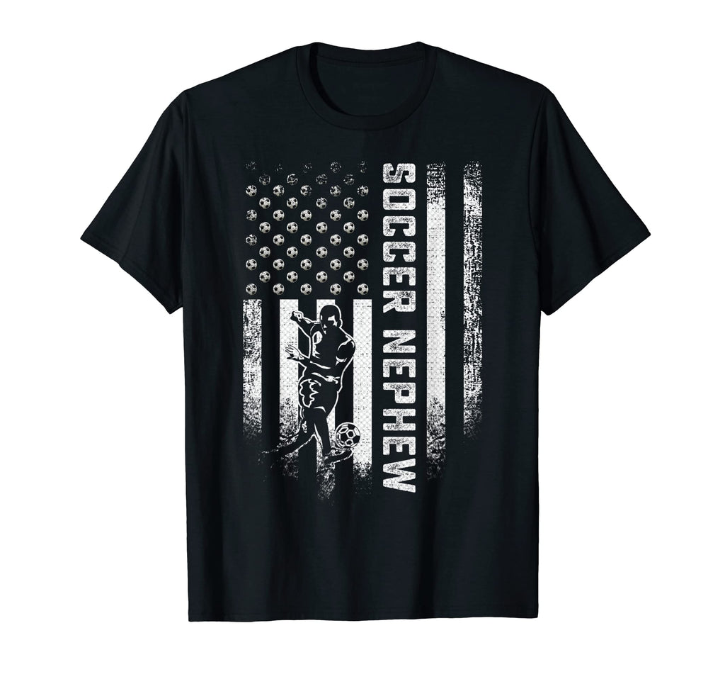 Usa American Flag Proud Soccer Nephew T-Shirt - Graphic Print Men Women