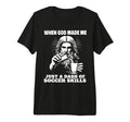When God Made Me Just Dash Skills Ooops T-Shirt - Graphic Print for Adults