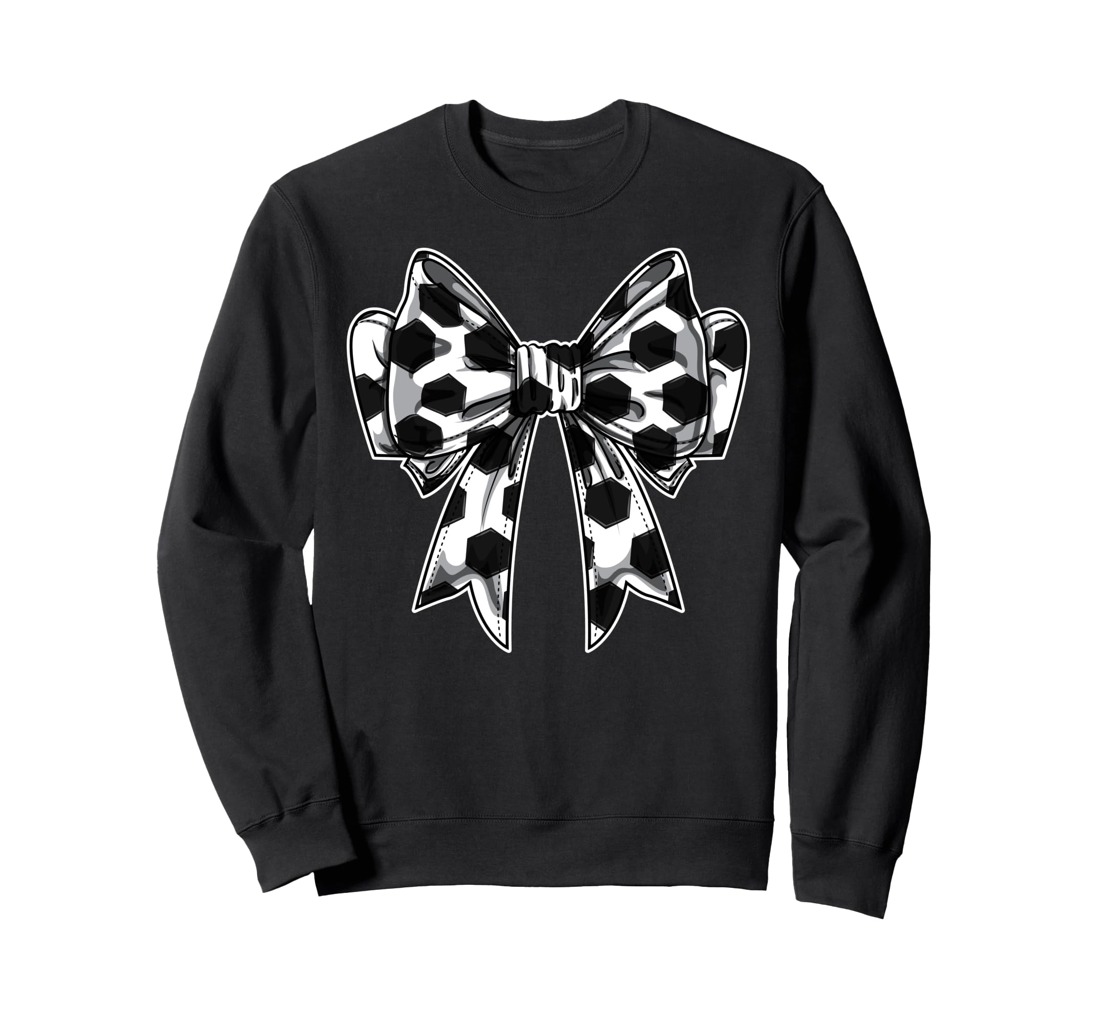 Soccer Ball Coquette Bow Game Day Sweatshirt - Novelty Apparel Men Women