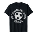 Northumberland County Soccer Distressed T-Shirt - Trendy Graphic Men Women