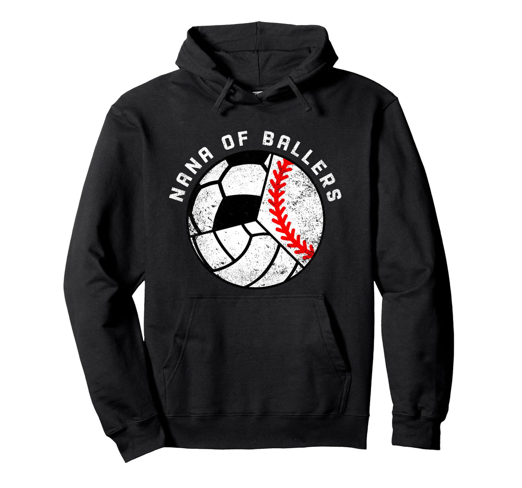 Nana Ballers Funny Baseball Volleyball Hoodie - Unique Graphic for Adults