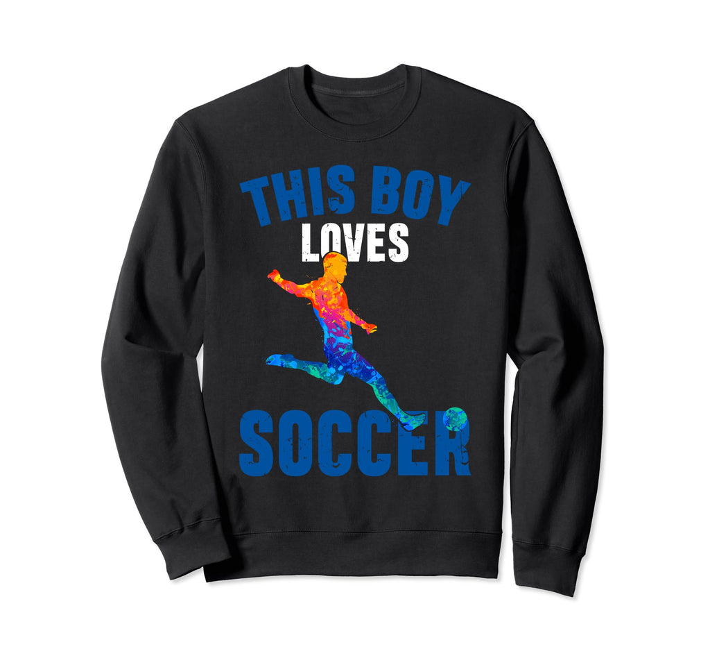 This Loves Soccer Funny Sweatshirt - Trendy Graphic Unisex