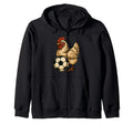 Chicken Soccer Chickens Sweatshirt - Minimalist Print for Adults