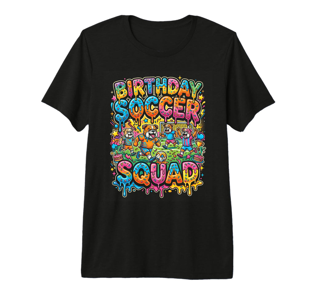 Funny Soccer Squad Bulldogs Playing T-Shirt - Unique Graphic Unisex