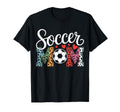 Soccer Mama Mom Leopard Hearts Mothers T-Shirt - Graphic Print Men Women