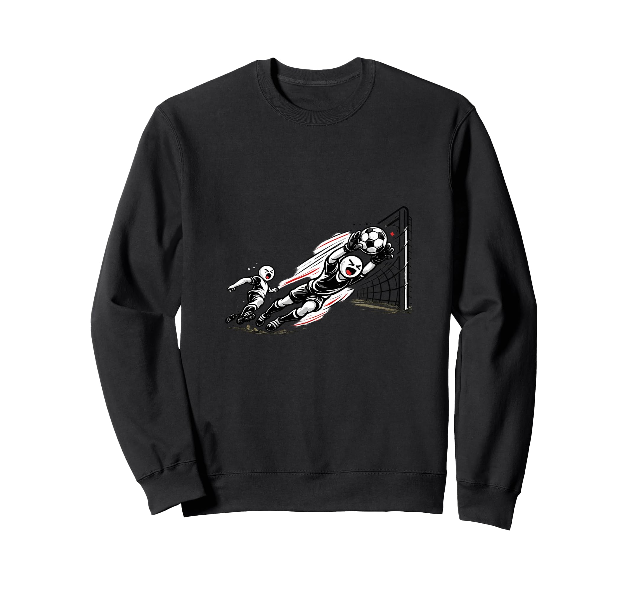 Funny Stick Goalkeeper Soccer Sweatshirt - Unique Graphic for Adults