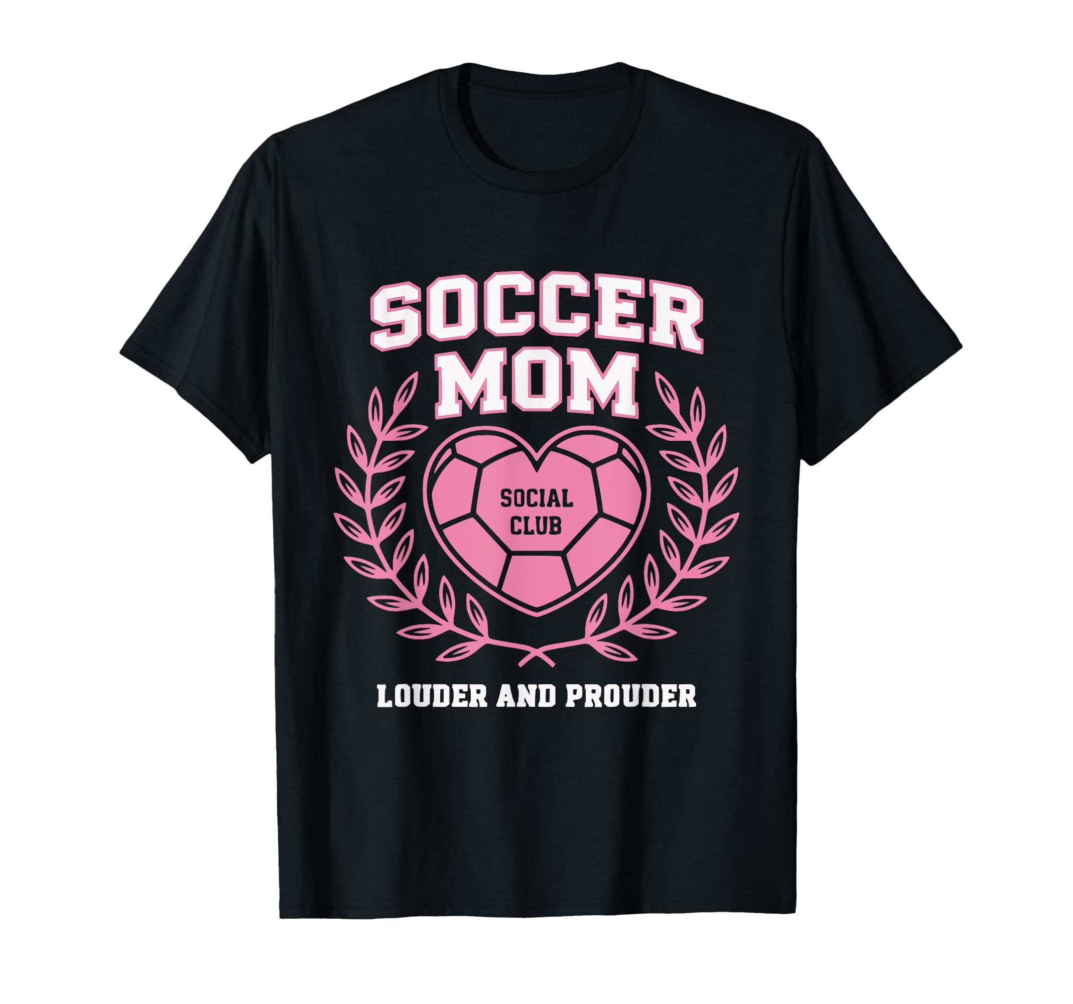 Soccer Mom Social Club Heart T-Shirt - Minimalist Print for Adults