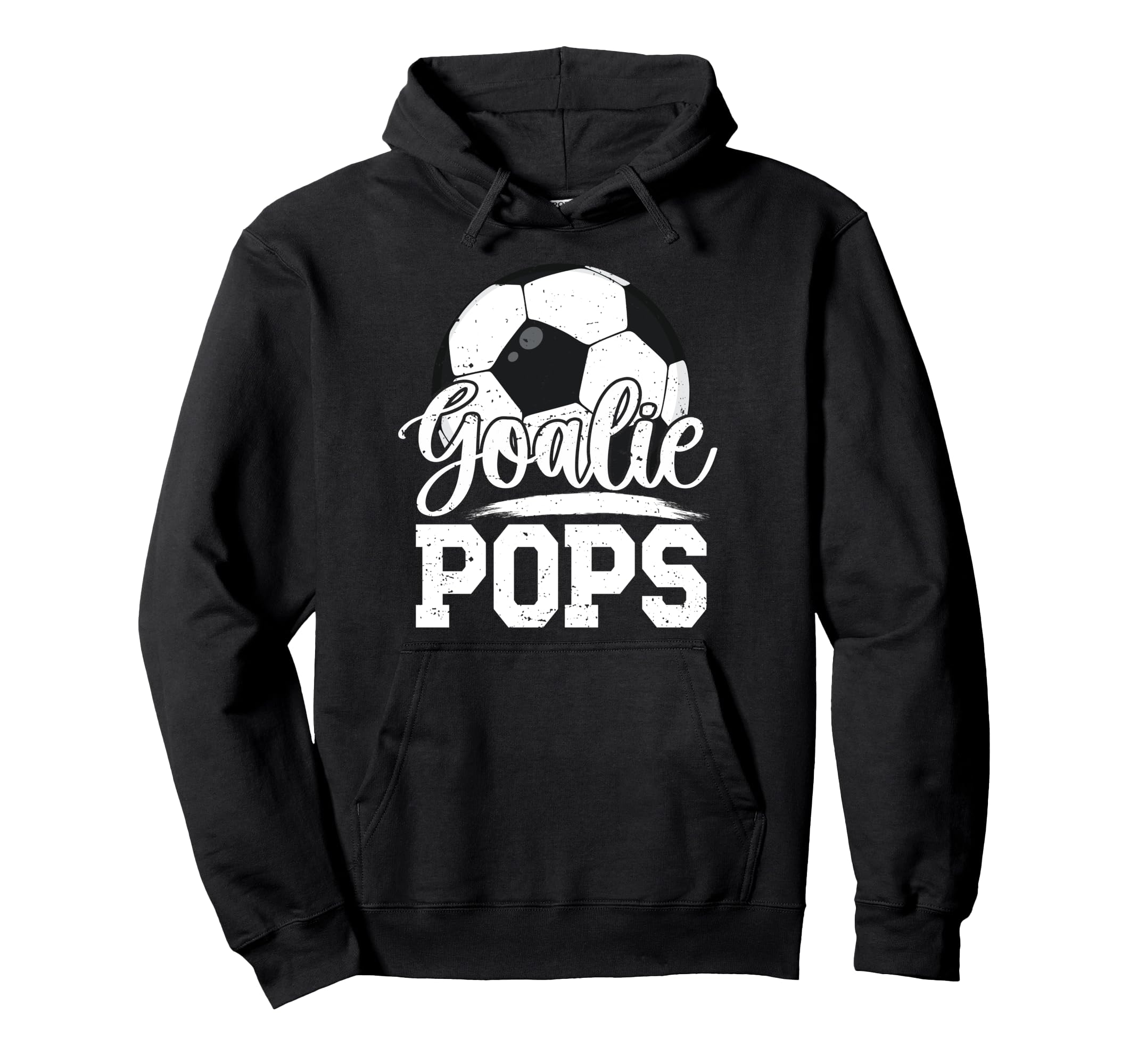 Soccer Goalie Pops Grandpa Pops Hoodie - Minimalist Print for Adults