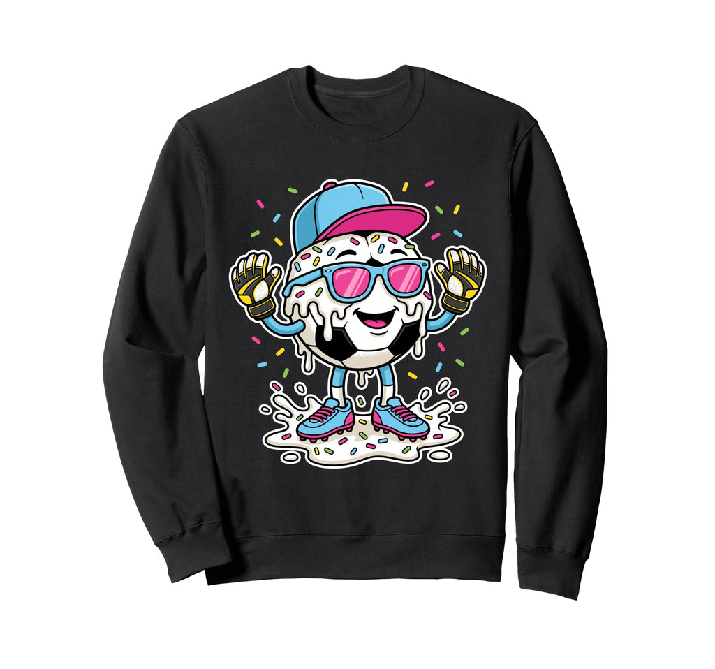 Soccer Ball Melting Ice Cream Drip Sweatshirt - Trendy Graphic Men Women