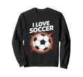 I Love Soccer Vibrant Passion Sweatshirt - Unique Graphic Men Women