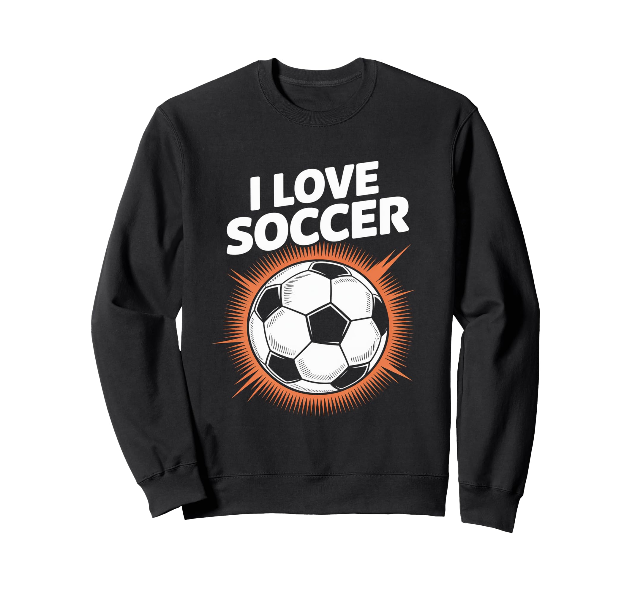I Love Soccer Vibrant Passion Sweatshirt - Unique Graphic Men Women