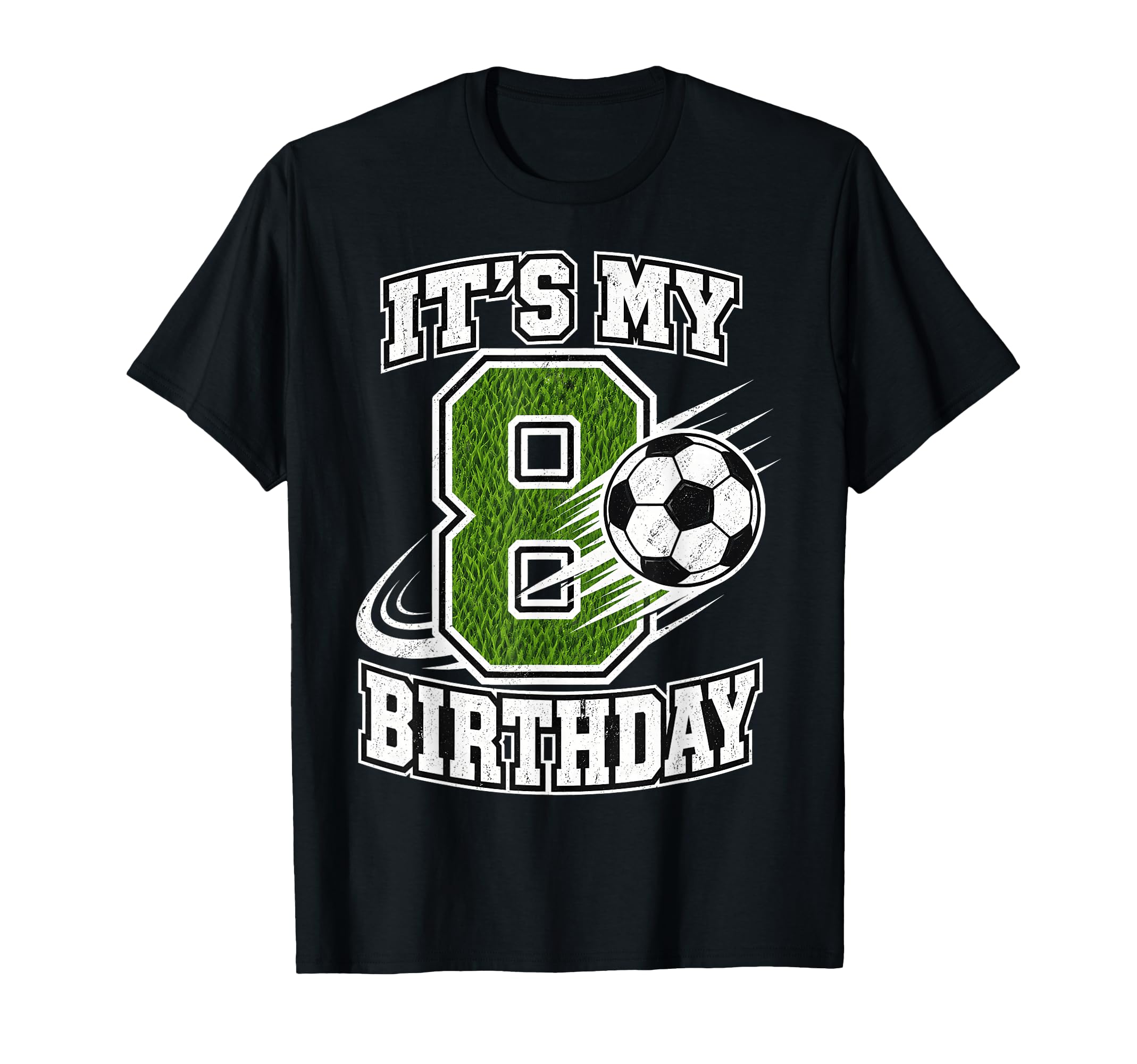 8Th Birthday Soccer 8 T-Shirt - Unique Graphic for Adults