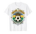 Brasil Legend Crowned Soccer Ball T-Shirt - Fun Novelty Design for Adults