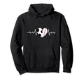 Football Heartbeat Baseball Heartbeat Hoodie - Aesthetic Graphic Men Women