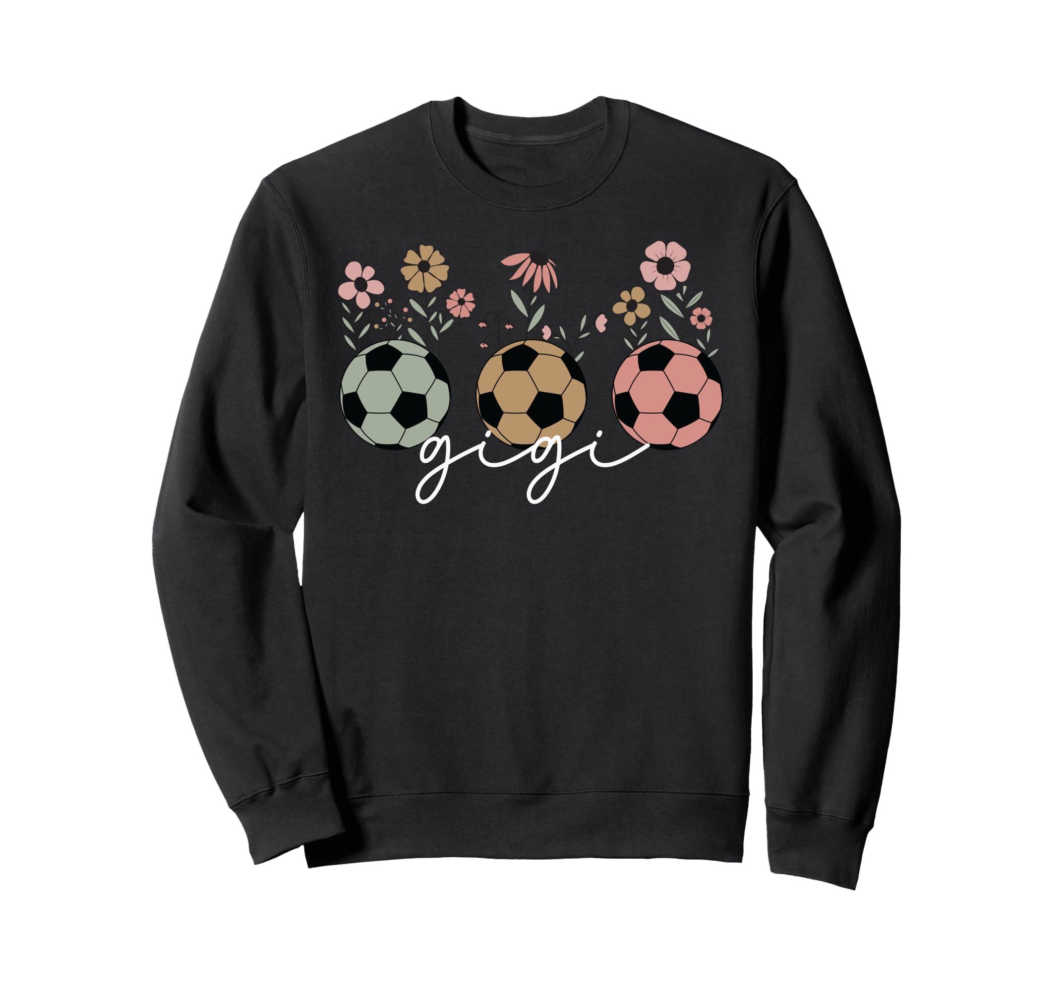 Soccer Gigi Grandma Floral Wildflower Sweatshirt - Unique Graphic Unisex