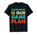 Teamwork Is Our Game Plan Inspirational T-Shirt - Graphic Print Unisex