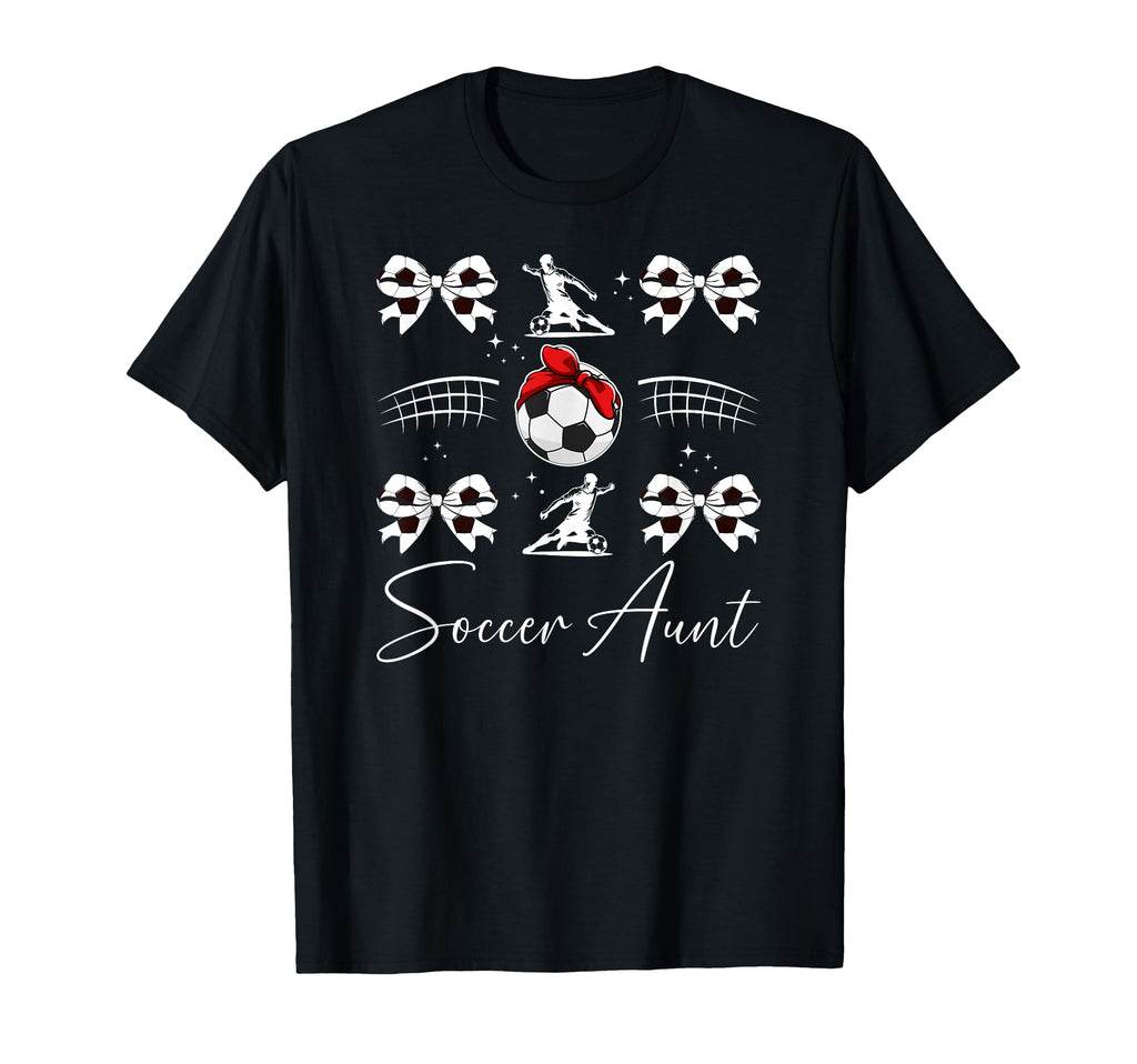 Soccer Aunt Soccer Player Auntie T-Shirt - Custom Art Print Men Women