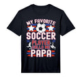 Mens Soccer Papa My Favorite Soccer Player T-Shirt - Graphic Print Unisex